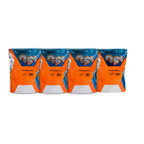 MHN Supplements The Whey Pro+ és MHN Supplements Casein Night Pro- 4-es csomag